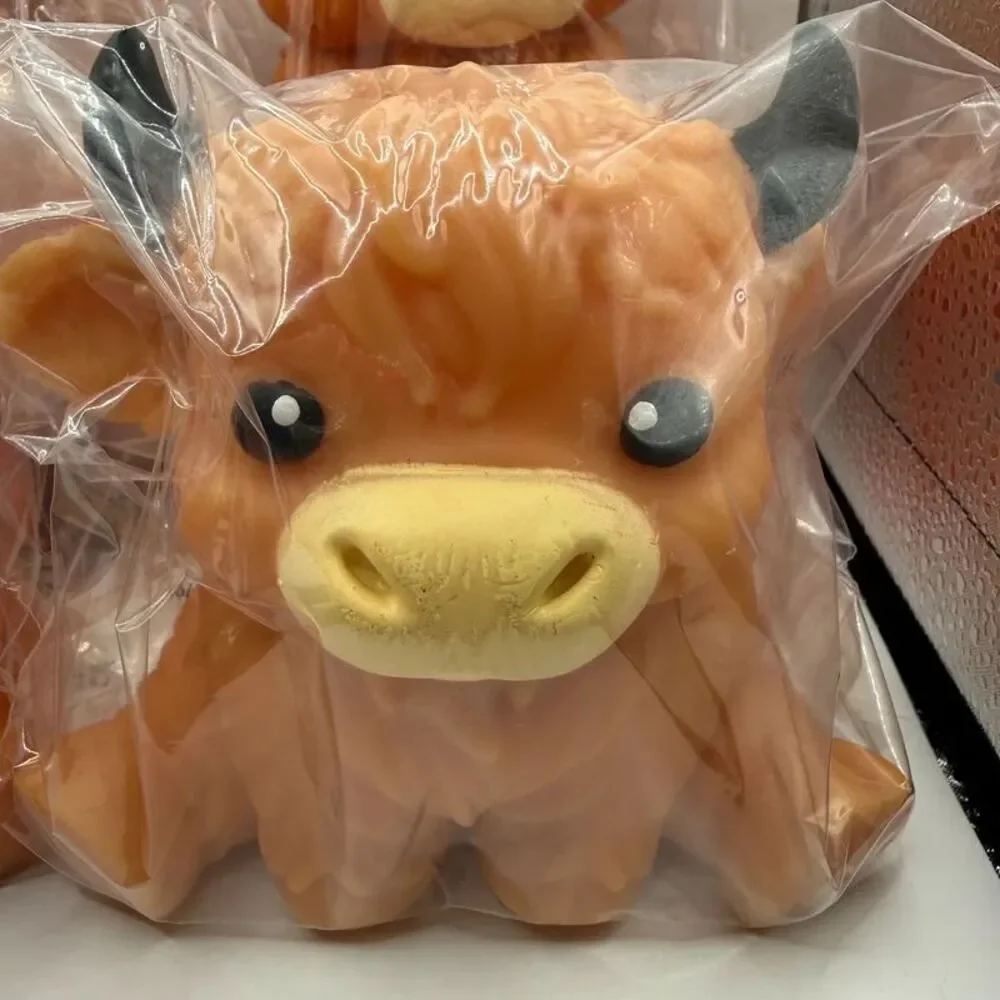 [Set of 4] PPNC - Highland Cow Squishy Toy *Read Description* No Box Included